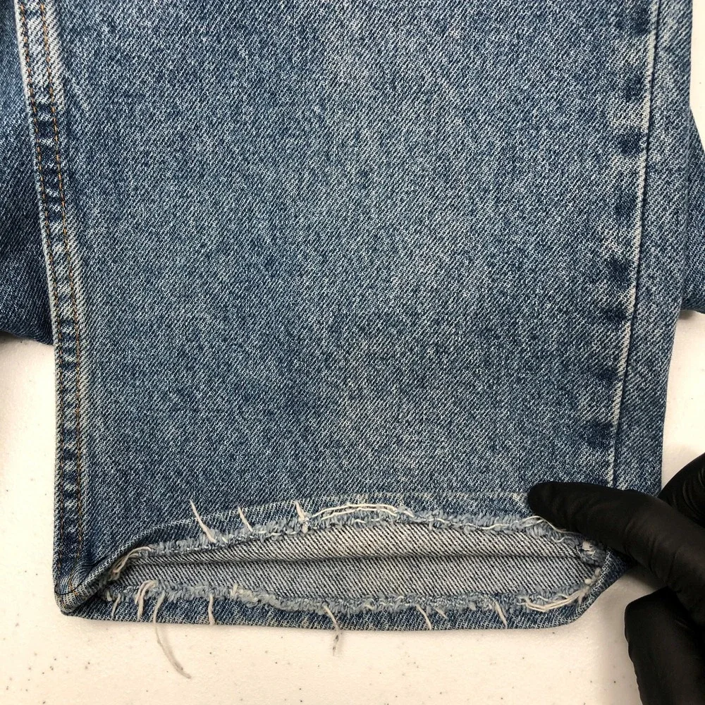 VTG Levis 505 Jeans Mens 38x30 Blue Denim Straight Leg Orange Tab Made USA 90s